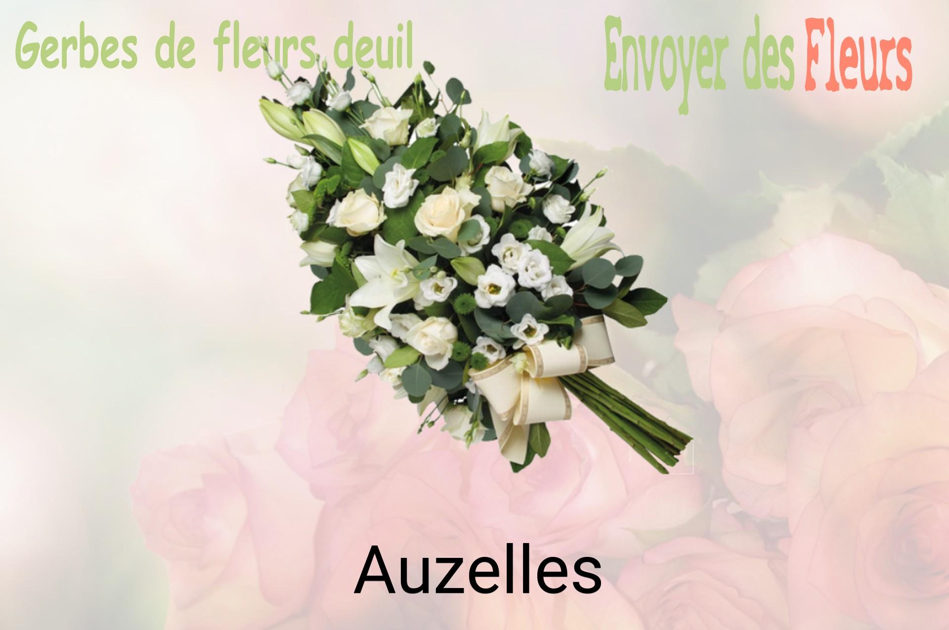 Gerbe de fleurs de deuil livrée à Auzelles